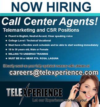 Urgent! Jobs in Santa Rosa City, Laguna .